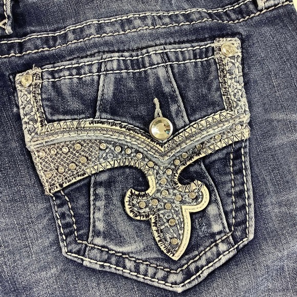 Rock Revival Yui Boot Embroidered Rhinestones Size 34 - Picture 8 of 13